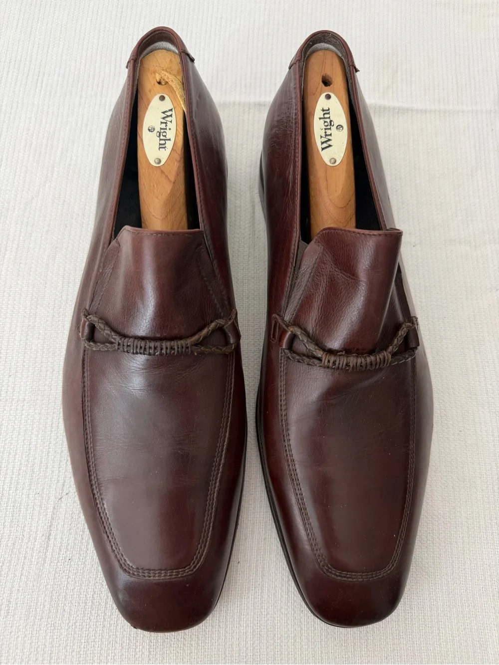 Taryn Rose Men's Dark Brown Leather Slip-On Loafers
